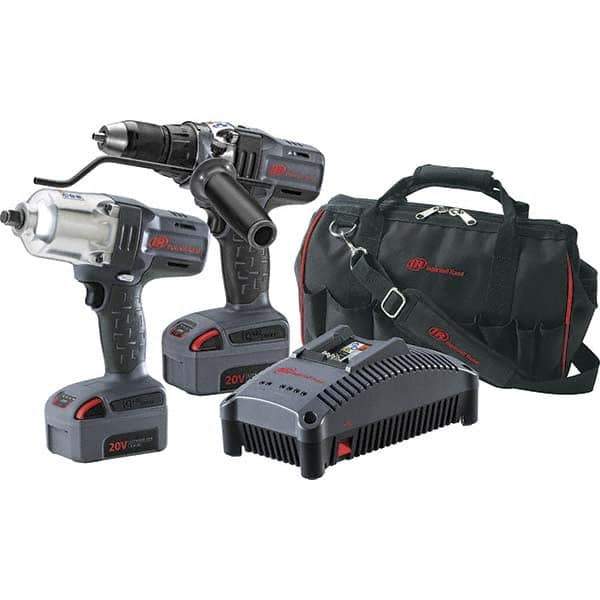 Ingersoll-Rand - 20 Volt Cordless Tool Combination Kit - Includes 1/2" High Torque Impact Wrench & 1/2" Drill/Driver, Lithium-Ion Battery Included - Eagle Tool & Supply