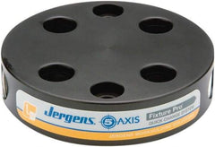 Jergens - Round Aluminum CNC Clamping Pallet - 130mm Diam x 30mm Thick - Eagle Tool & Supply