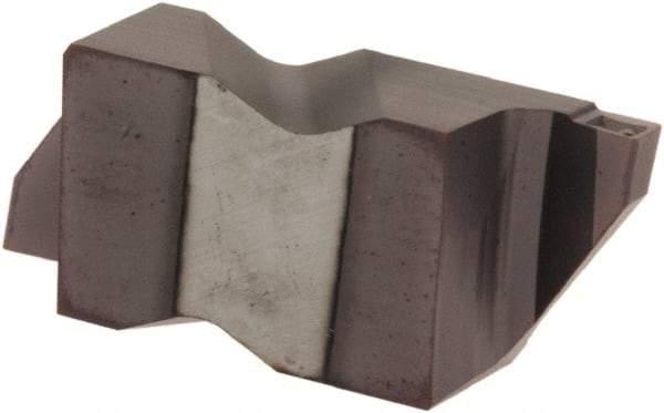 Tool-Flo - 3078FLG Grade AC3, 0.078" Cutting Width Carbide Grooving Insert - 0.12" Max Depth of Cut, Left Hand, .005 to .010" Corner Radius, AlTiN Finish - Eagle Tool & Supply