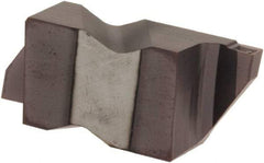 Tool-Flo - 3078FLG Grade AC3, 0.078" Cutting Width Carbide Grooving Insert - 0.12" Max Depth of Cut, Left Hand, .005 to .010" Corner Radius, AlTiN Finish - Eagle Tool & Supply
