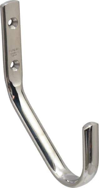 Sugatsune - 5/8" Wide x 4-1/2" High x 15/64" Thick, Wall Hook - 3-5/32" Projection, Polished - Eagle Tool & Supply