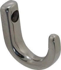 Sugatsune - 23/64" Wide x 1-11/32" High x 7/32" Thick, Wall Hook - 1-3/16" Projection, Polished - Eagle Tool & Supply