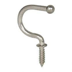 Sugatsune - 25/32" High x 7/64" Thick, Coat & Hat Hooks - 7/8" Projection, Polished - Eagle Tool & Supply