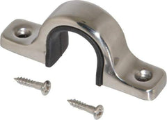 Sugatsune - 9/32" Handle Diam, Polished Stainless Steel, Rubber Drawer Pull - 1-7/64" Projection, 2-1/8" Center to Center - Eagle Tool & Supply