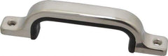 Sugatsune - 9/16" Handle Diam, Polished Stainless Steel, Rubber Drawer Pull - 1-15/32" Projection, 5-33/64" Center to Center - Eagle Tool & Supply