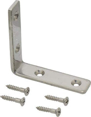 Sugatsune - 2-13/32" Long x 19/32" Wide, 18-8 Stainless Steel, Corner Brackets - Eagle Tool & Supply