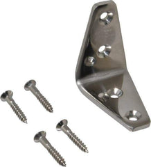 Sugatsune - 1-5/8" Long x 1" Wide, 18-8 Stainless Steel, Wide Corner Brackets - Eagle Tool & Supply