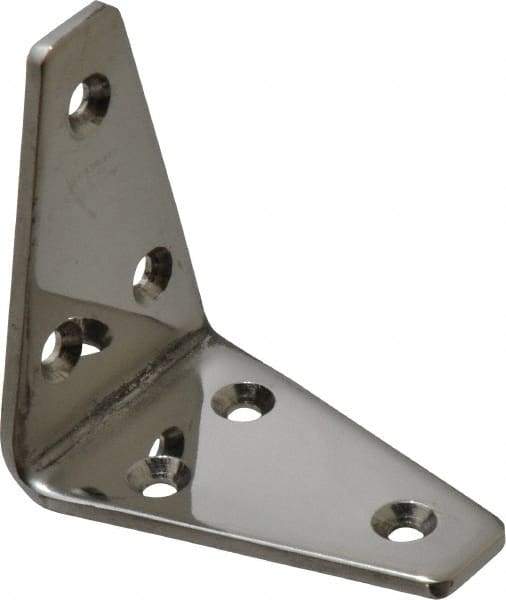 Sugatsune - 2-3/16" Long x 1-3/8" Wide, 18-8 Stainless Steel, Wide Corner Brackets - Eagle Tool & Supply