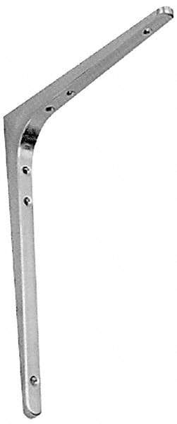 Sugatsune - 78 Lb Capacity, Satin Stainless Steel Coated, Shelf Bracket - 9-7/16" Long, 11-7/8" Wide - Eagle Tool & Supply