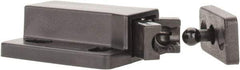 Sugatsune - 1-3/8" Long x 3/4" Wide x 1/2" High, Plastic Compact Safe Push Latch - MC-28 Catch - Black Coated - Eagle Tool & Supply