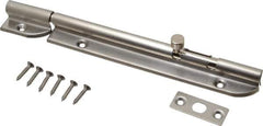 Sugatsune - 7-3/8" Long, 1-1/16" Wide Stainless Steel Barrel Bolts - Nickel Plated - Eagle Tool & Supply