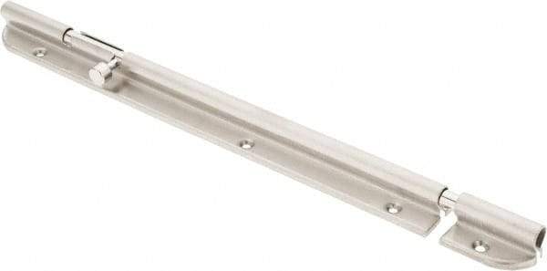 Sugatsune - 10-3/4" Long, 1-3/32" Wide Stainless Steel Barrel Bolts - Nickel Plated - Eagle Tool & Supply