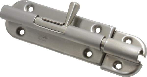 Sugatsune - 4-3/8" Long, 1" Wide Stainless Steel Barrel Bolts - Nickel Plated - Eagle Tool & Supply