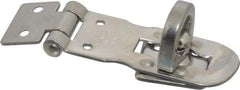 Sugatsune - 2-9/16" Long x 15/16" Wide, Durable Hasp - Stainless Steel - Eagle Tool & Supply