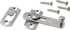 Sugatsune - 2" Long x 1-3/8" Wide, Slide Bar Latch - Stainless Steel, with Polished Finish - Eagle Tool & Supply