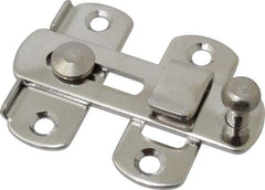 Sugatsune - 2-3/4" Long x 2" Wide, Slide Bar Latch - Stainless Steel, with Polished Finish - Eagle Tool & Supply