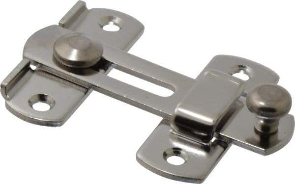 Sugatsune - 2-3/4" Long x 3-15/16" Wide x 3/8" High, Bar Latch - Stainless Steel, with Stainless Finish - Eagle Tool & Supply