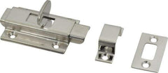 Sugatsune - 2" Long, Stainless Steel Slide Bolt - Satin - Eagle Tool & Supply
