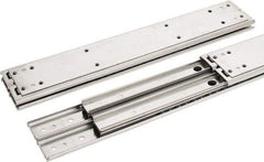 Sugatsune - 16" Slide Length, 16.56" Travel Length, Stainless Steel Ball Bearing Slide SSR-10 - 7/8" Wide, 2-3/4" High, 571 Lb Capacity at Full Extension, Satin Finish - Eagle Tool & Supply