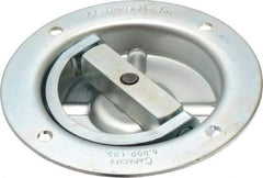 Made in USA - Zinc Finish Trap Door Ring - 1-1/8" High x 6-5/16" Wide - Eagle Tool & Supply