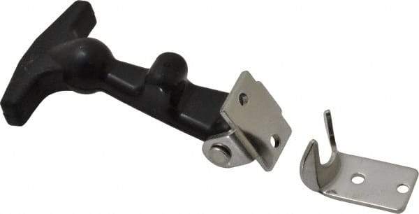 Value Collection - 2" Long x 1-27/32" Wide x 7/8" High, Hood Latch - Rubber & Steel, with Black Finish - Eagle Tool & Supply