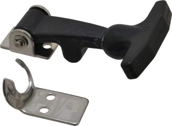Value Collection - 4-1/32" Long x 2-13/32" Wide x 1-1/8" High, Hood Latch - Rubber & Steel, with Black Finish - Eagle Tool & Supply