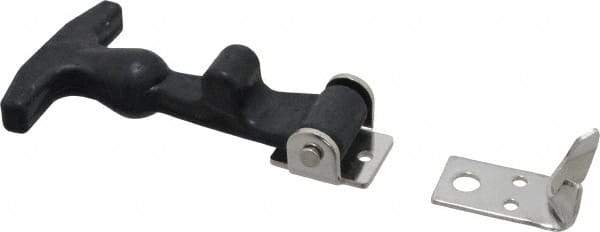 Value Collection - 5-3/8" Long x 3-1/8" Wide x 1-3/8" High, Hood Latch - Rubber & Steel, with Black Finish - Eagle Tool & Supply