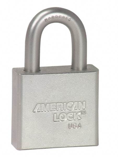 American Lock - 3" Shackle Clearance, Keyed Alike A5262 Padlock - 3/8" Shackle Diam, Steel, with Solid Steel Finish - Eagle Tool & Supply