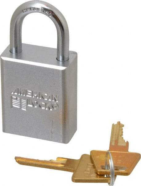 American Lock - 1" Shackle Clearance, Keyed Alike A5100 Padlock - 1/4" Shackle Diam, Steel - Eagle Tool & Supply