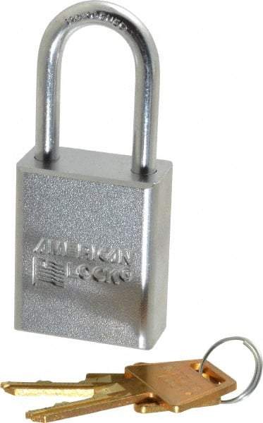 American Lock - 1-1/2" Shackle Clearance, Keyed Different A5101 Padlock - 1/4" Shackle Diam, Steel - Eagle Tool & Supply