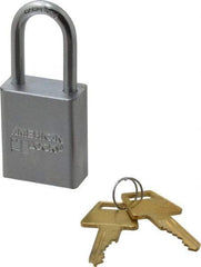 American Lock - 1-1/2" Shackle Clearance, Keyed Alike A5101 Padlock - 1/4" Shackle Diam, Steel - Eagle Tool & Supply