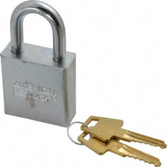 American Lock - 1-1/8" Shackle Clearance, Keyed Alike A5200 Padlock - 5/16" Shackle Diam, Steel - Eagle Tool & Supply