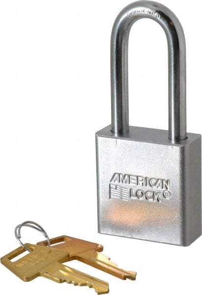 American Lock - 2" Shackle Clearance, Keyed Alike A5201 Padlock - 5/16" Shackle Diam, Steel - Eagle Tool & Supply