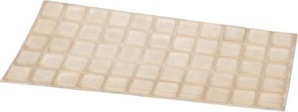 Made in USA - 1" Wide x 0.18" High, Self Adhesive Polyurethane Bumpers - Square - Eagle Tool & Supply