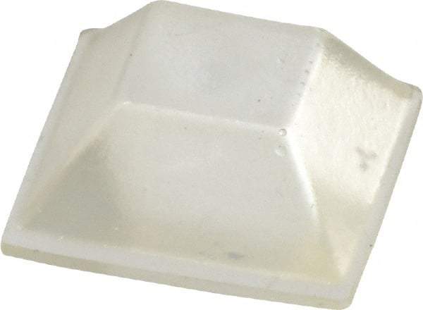 Made in USA - 0.81" Wide x 0.3" High, Self Adhesive Polyurethane Bumpers - Tapered Square - Eagle Tool & Supply