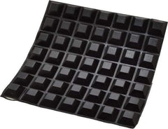 Made in USA - 0.81" Wide x 0.3" High, Self Adhesive Polyurethane Bumpers - Tapered Square - Eagle Tool & Supply