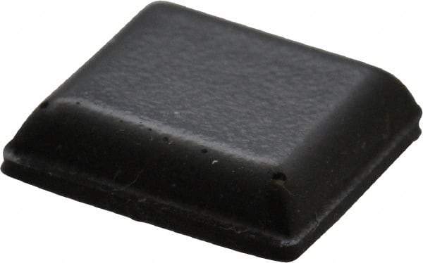 Made in USA - 0.4" Wide x 0.1" High, Self Adhesive Polyurethane Bumpers - Tapered Square - Eagle Tool & Supply