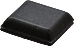 Made in USA - 0.4" Wide x 0.1" High, Self Adhesive Polyurethane Bumpers - Tapered Square - Eagle Tool & Supply