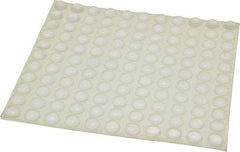 Made in USA - 0.44" Wide x 0.2" High, Self Adhesive Polyurethane Bumpers - Hemispherical - Eagle Tool & Supply