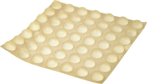 Made in USA - 0.7" Wide x 0.38" High, Self Adhesive Polyurethane Bumpers - Hemispherical - Eagle Tool & Supply