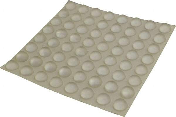 Made in USA - 0.62" Wide x 0.31" High, Self Adhesive Polyurethane Bumpers - Hemispherical - Eagle Tool & Supply