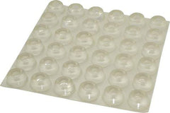 Made in USA - 0.88" Wide x 0.4" High, Self Adhesive Polyurethane Bumpers - Circular Recessed - Eagle Tool & Supply