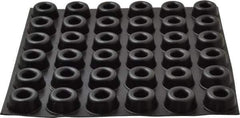 Made in USA - 0.88" Wide x 0.4" High, Self Adhesive Polyurethane Bumpers - Circular Recessed - Eagle Tool & Supply