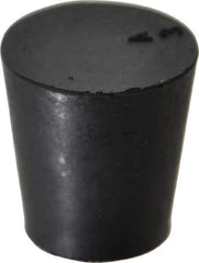 Made in USA - 45/64" Small End, 15/16" Large End Diam, Size 3, Tapered Rubber Stopper - 38 to 48 Shore A Durometer Hardness - Eagle Tool & Supply