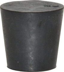Made in USA - 25/32" Small End, 1-1/64" Large End Diam, Size 4, Tapered Rubber Stopper - 38 to 48 Shore A Durometer Hardness - Eagle Tool & Supply