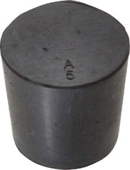 Made in USA - 29/32" Small End, 1-1/16" Large End Diam, Size 5, Tapered Rubber Stopper - 38 to 48 Shore A Durometer Hardness - Eagle Tool & Supply
