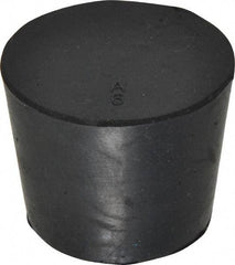 Made in USA - 1-1/64" Small End, 1-17/64" Large End Diam, Size 6, Tapered Rubber Stopper - 38 to 48 Shore A Durometer Hardness - Eagle Tool & Supply