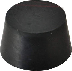 Made in USA - 1-29/64" Small End, 1-25/32" Large End Diam, Size 9, Tapered Rubber Stopper - 38 to 48 Shore A Durometer Hardness - Eagle Tool & Supply