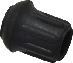 Made in USA - 1/2" ID, Rubber Crutch Tip - 1-1/4" Overall Height - Eagle Tool & Supply