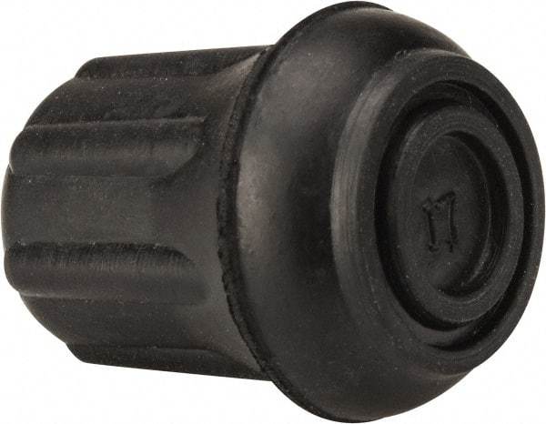 Made in USA - 5/8" ID, Rubber Crutch Tip - 1-5/16" Overall Height - Eagle Tool & Supply